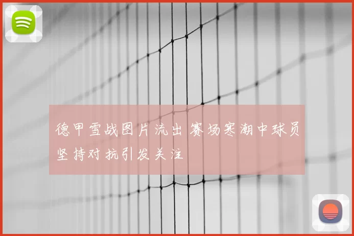 德甲雪战图片流出 赛场寒潮中球员坚持对抗引发关注